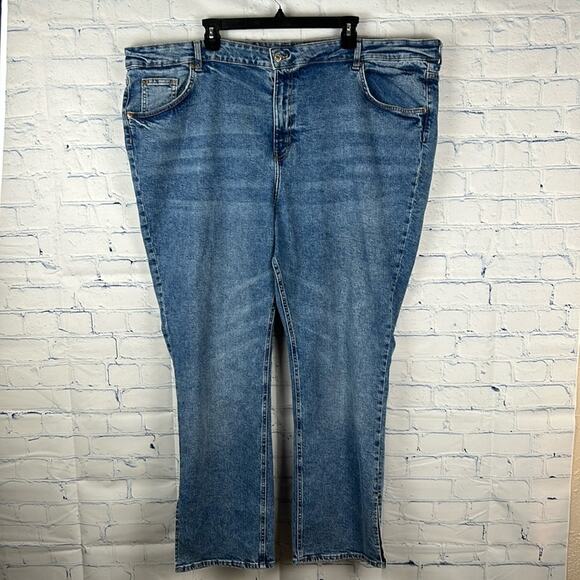 H&M Faded Straight Leg Jeans Women's  Plus Size 4XL - Picture 1 of 6